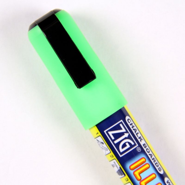 Fluorescent Green Wet Wipe Pens - 6mm Nib
